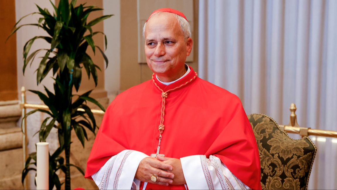 Den nye påven, Robert Francis Prevost, på en arkivbild. Riccardo De Luca/AP/TT