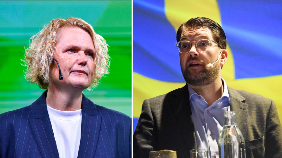 Centerpartiet röstar mer likt Sverigedemokraterna än Socialdemokraterna i riksdagen. Men samarbete med SD utesluts fortfarande. Foto: Lars Schröder/Oscar Olsson/TT