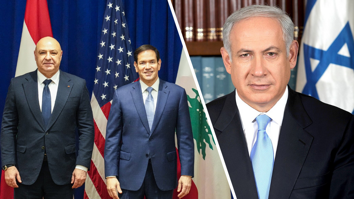 Libanons president Joseph Aoun, USA:s utrikesminister Marco Rubio och Israels premiärminister Benjamin Netanyahu. Foto: U.S. Department of State/Public Domain - Avi Ohayon/CC BY-SA 3.0