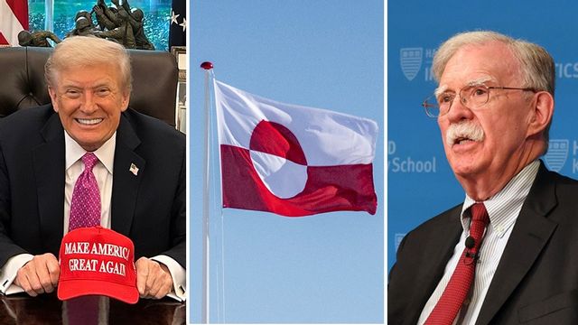 John Bolton, nationell säkerhetsrådgivare i förra Trump-administration, tror att presidenten trollar om Grönland. Foto: Johan Nilsson/TT/Michael Dwyer/AP
