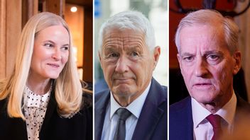 Kronprinsessan Mette-Marit, tidigare statsminister Thorbjørn Jagland och nuvarande statsminister Jonas Gahr Støre. Foto: J