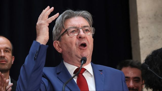 Vänsterledaren Jean-Luc Mélenchon. Foto: AP