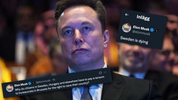 Sverige är döende, enligt Elon Musk. Foto: Evan Vucci/AP/TT/Skärmdump via X