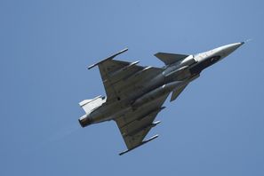 Omvänd vinstvarning från försvarskoncernen Saab. Arkivbild Gregor Fischer AP/TT