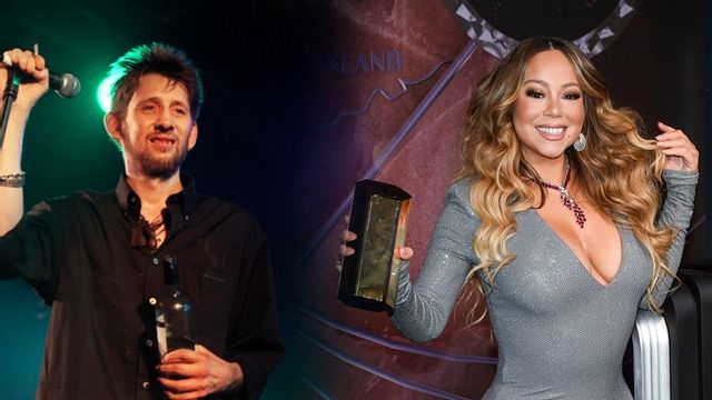 Shane MacGowan och The Pogues har petat Mariah Carey från toppen.