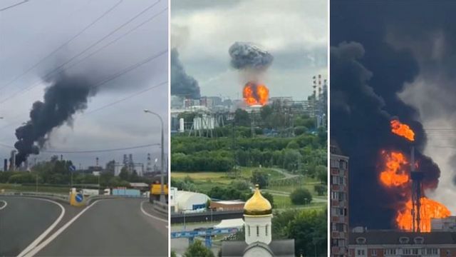 Ukraina attackerade raffinaderi i Moskva