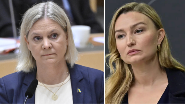 Magdalena Andersson (S) och Ebba Busch (KD). Enligt en mätning från SCB hade två tredjedelar av kvinnliga väljare röstat på oppositionen om det var val idag. Foto: Henrik Montgomery/Jonas Ekströmer/TT