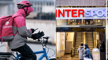 Foodora och Intersport inleder ett samarbete. Foto: Helena Landstedt/TT /Johan Nilsson/TT