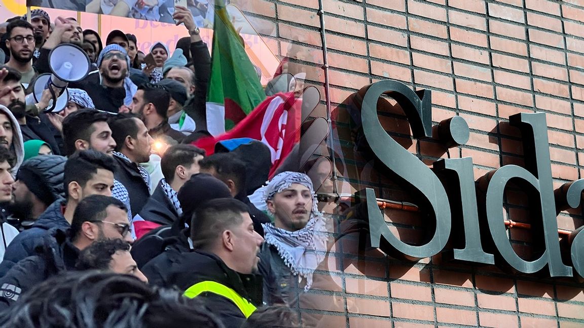 Palestinademonstrationer där Israelhat och antisemitism har skrikits ut har annonserats på en lokalförenings hemsida. Foto: Bulletin/Vihelm Stokstad/SvD/TT