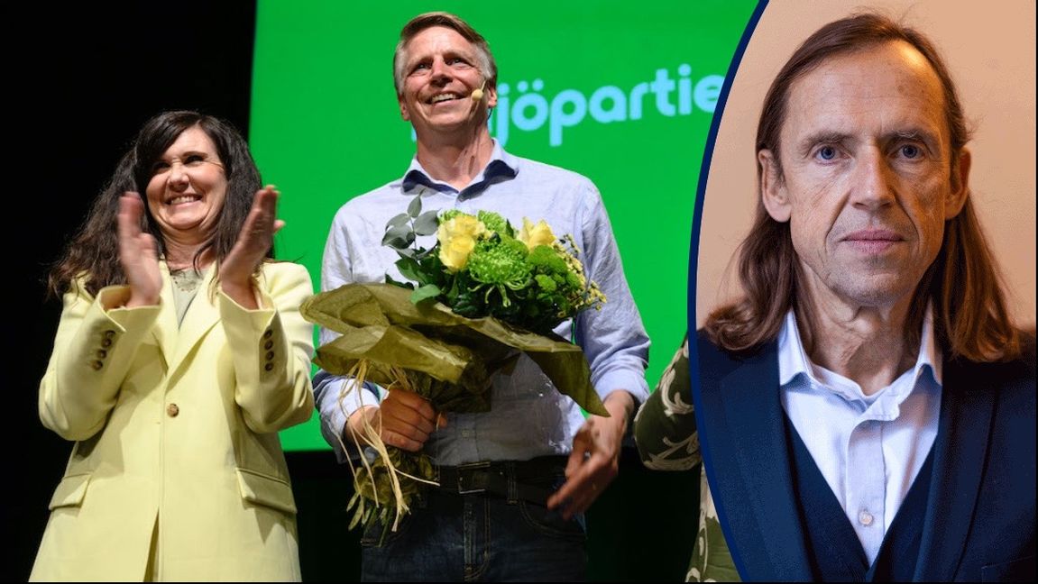 Språkrören Märta Stenevi och Per Bolund på Miljöpartiets valupptakt i maj 2022. Foto: Tommy Pedersen/TT