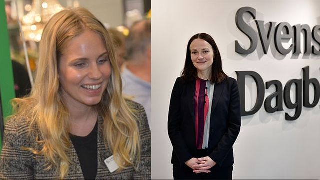 Malin Ekman och SvD:s chefredaktör Lisa Irenius. Bild: Bengt Oberger/CC BY-SA 4.0/Mikaela Landeström/TT