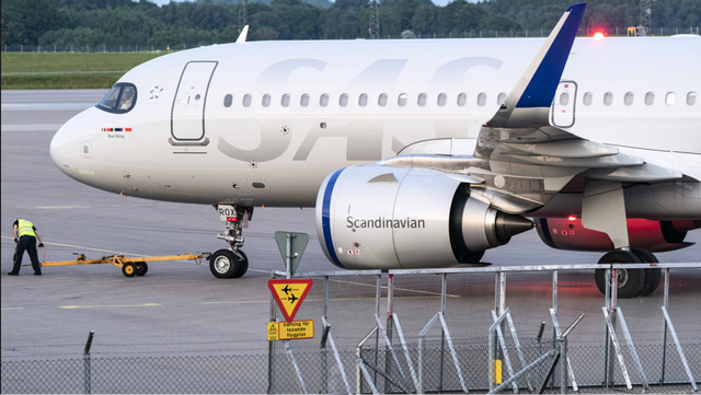 En Airbus A320 Neo, här opererad av SAS vid Malmö Airport. Arkivbild. Foto: Johan Nilsson/TT