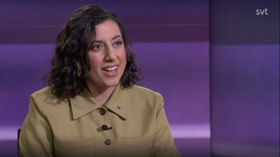 Liberalernas partisekreterare Simona Mohamsson.  Foto: Faksimil/SVT.