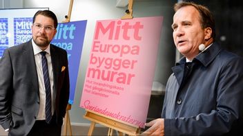 SD:s partiledare Jimmie Åkesson och Socialdemokraternas förre partiledare Stefan Löfven. Bilden är ett montage. Foto: Christine Olsson/Maja Suslin/TT