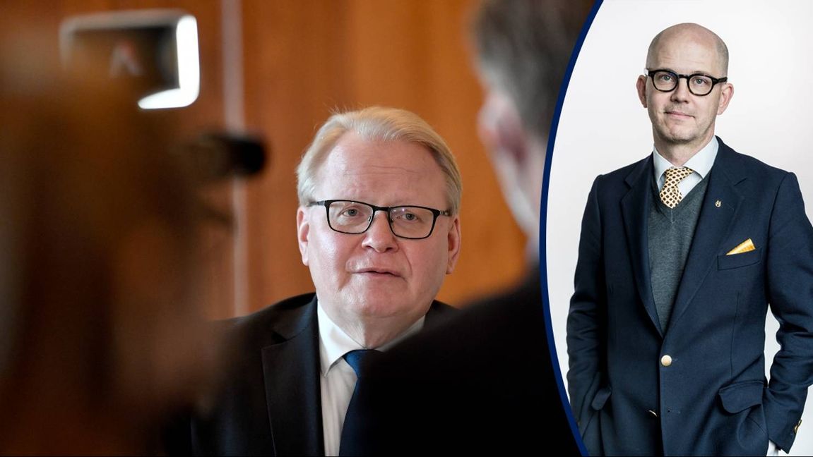 Försvarsminister Peter Hultqvist (S) mötte på tisdagen det sammansatta försvars- och utrikesutskottet. Foto: Jessica Gow, TT.