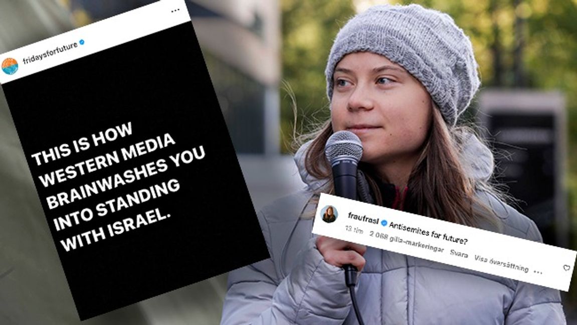 Greta Thunbergs klimatrörelse Fridays For Future kallar döda palestinska barn för martyrer och anklagar Israel för folkmord. Bild: Emilie Holtet/NTB/TT/Instagram