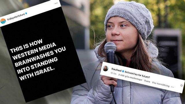 Greta Thunbergs klimatrörelse Fridays For Future kallar döda palestinska barn för martyrer och anklagar Israel för folkmord. Bild: Emilie Holtet/NTB/TT/Instagram