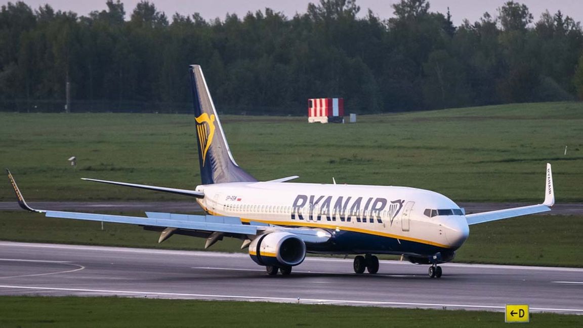 Det Ryanair-plan som omdirigerades till Minsk i maj i fjol. Foto: Mindaugas Kulbis