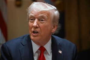 President Donald Trump samlade hela sin regering för första gången under onsdagen. AP/TT