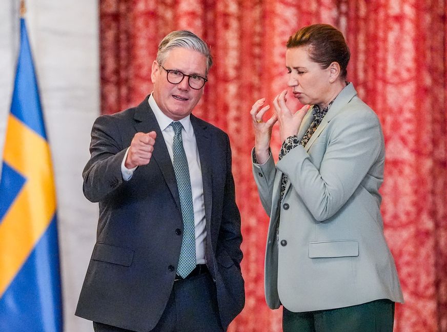 På mötet i Oslo deltog bland andra Storbritanniens premiärminister Keir Starmer och Danmarks statsminister Mette Frederiksen. Foto: Lise Åserud/NTB/TT