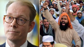 En pressad utrikesminister och demonstrationer mot koranbränningar i Quetta i Pakistan förra veckan. Foto: 	Oscar Olsson/TT/Arshad Butt/AP/TT