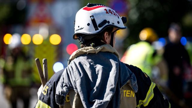 Brandmannen på bilden har inget med nyheten att göra. Genrebild. Foto: Johan Nilsson/TT.