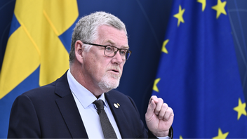 Thomas Morell (SD) presenterar infrastrukturpropositionen under tisdagens pressträff. Foto: Christine Olsson/TT