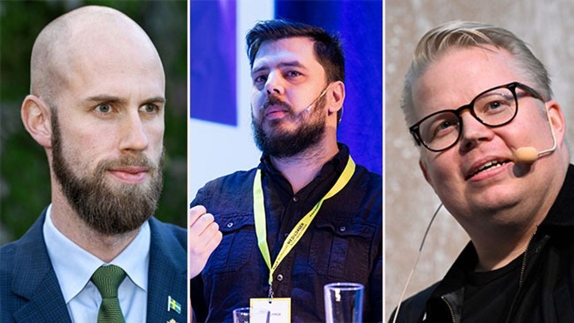 Carl-Oskar Bohlin, Chang Frick och Daniel Swedin. Bild: Claudio Bresciani/TT/Terje Pedersen /NTB//Fredrik Sandberg / TT