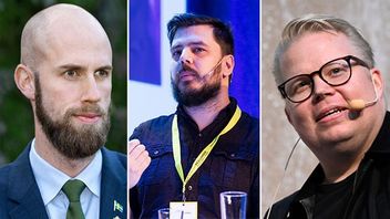 Carl-Oskar Bohlin, Chang Frick och Daniel Swedin. Bild: Claudio Bresciani/TT/Terje Pedersen /NTB//Fredrik Sandberg / TT