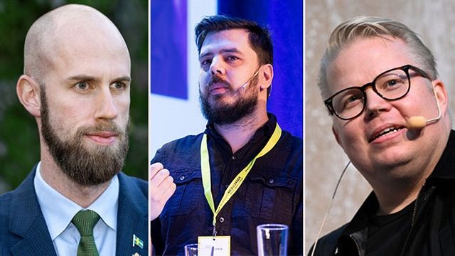 Carl-Oskar Bohlin, Chang Frick och Daniel Swedin. Bild: Claudio Bresciani/TT/Terje Pedersen /NTB//Fredrik Sandberg / TT