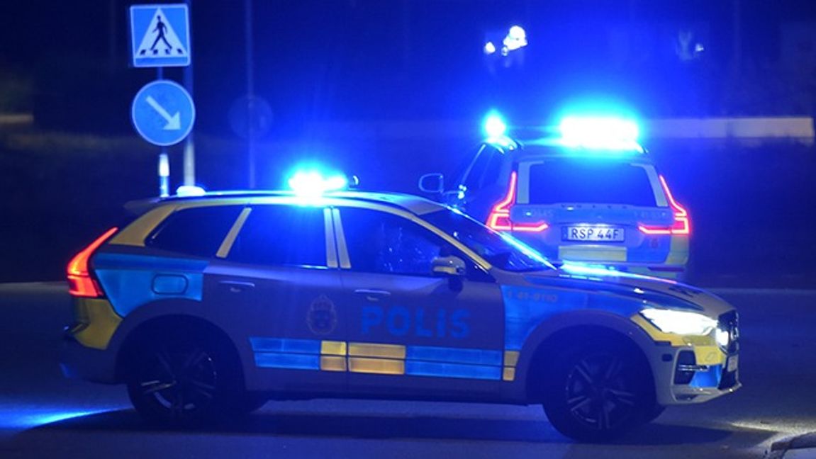 Polisen larmades av flera boende om sprängdådet i Nyköping. Foto: Pontus Stenberg / TT