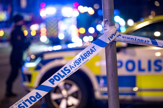 Fem personer fick föras till sjukhus efter nattens storbråk i Halmstad. Arkivbild. Johan Nilsson / TT