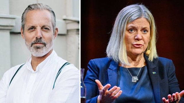 Kommunalrådet Dan-Ove Marcelind (KD) och Magdalena Andersson (S). Foto: Pressbild från Kristdemokraterna i Göteborg/Christine Olsson/TT.