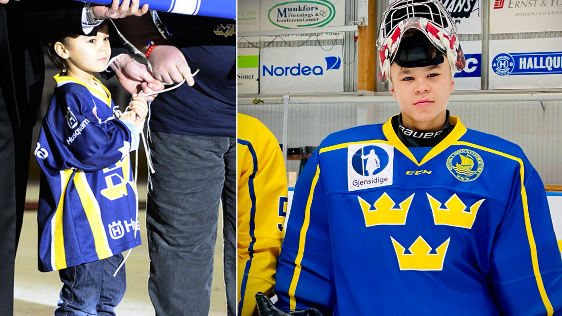 Herman Liv följer pappa Stefans fotspår – tar plats i landslaget. Foto: Örebro Hockey/Mikael Fritzon/TT