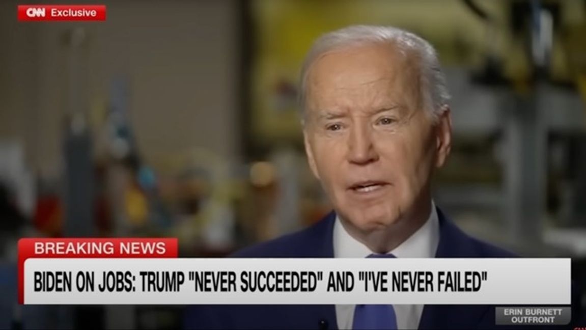 Joe Biden ljög en gång i minuten i CNN-intervju enligt faktagranskare. Foto: CNN
