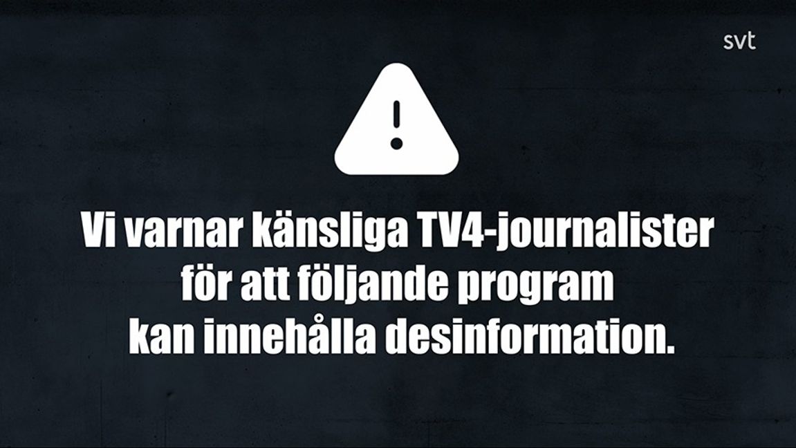 SVT:s satirprogram Herr Talman skojar friskt med Kalla fakta. Foto: Skärmdump SVT