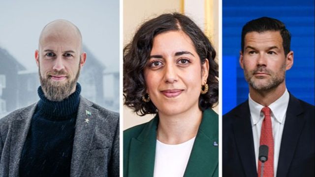 Carl-Oskar Bohlin (M), Simona Mohamsson (L) och Johan Forssell (M). Foto: Tom Samuelsson, CC BY-SA 4.0, via Wikimedia Commons/Lowe Lilliehorn, CC BY 4.0, via Wikimedia Commons/© European Union, 1998 – 2026, Attribution, via Wikimedia Commons