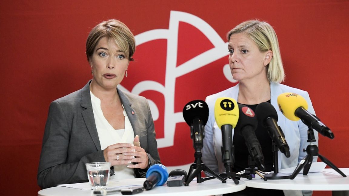 Annika Strandhäll, Magdalena Andersson och Lisa Nåbo (ej i bild) leder var sin av de organisationerna som bötfälldes. Foto: Janerik Henriksson/TT