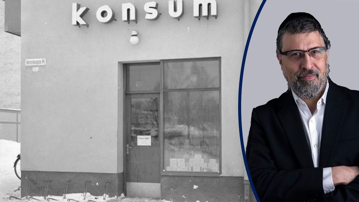 Konsum i Alfa 1945 Foto: Carl Larssons fotografiska atelje/Länsmuseet Gävleborg