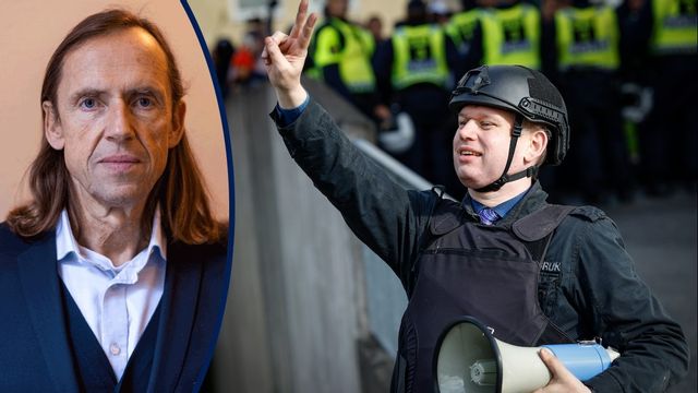 Rasmus Paludan i Husby under sin valturné förra året. Foto: Fredrik Persson/TT