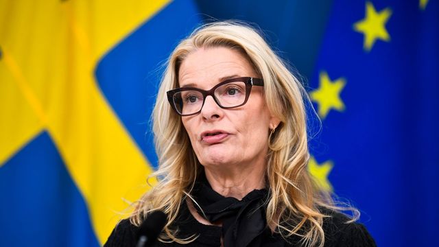 Gymnasie-, högskole-, och forskningsminister Lotta Edholm (L). Foto: Lars Schröder/TT