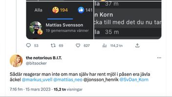 Skärmdump från Twitter