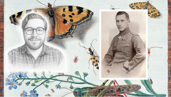 Ernst Jünger var den siste bäraren av tapperhetsmedaljen ”Pour le Mérite”. Foto: (Jünger) Ernst Juenger, Public domain, via Wikimedia foundation / Jan van Kessel the Elder, Public domain, via Wikimedia foundation