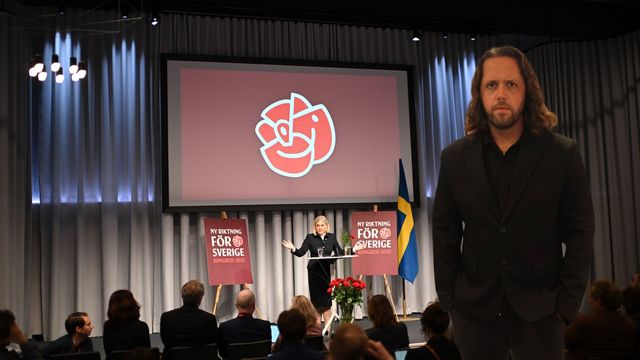  Socialdemokraternas partiledare Magdalena Andersson under en pressträff vid Socialdemokraternas partikongress i Göteborg. Foto: Björn Larsson Rosvall / TT