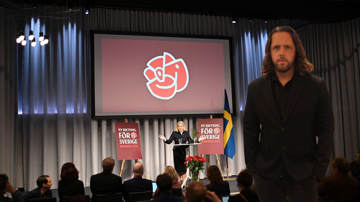 Socialdemokraternas partiledare Magdalena Andersson under en pressträff vid Socialdemokraternas partikongress i Göteborg. Foto: Björn Larsson Rosvall / TT