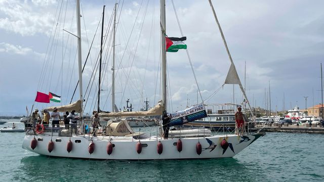 Genrebild. Denna bild visar den italienska flottan från Global Sumud Flotilla när den satte segel från Syrakusas hamn i september. Foto: Sebastiano Diamante/AP/TT
