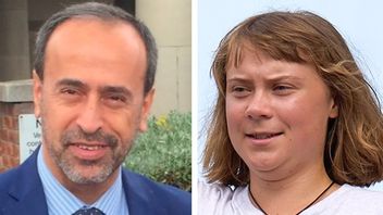 Zaher Birawi och Greta Thunberg. Foto: X/AP