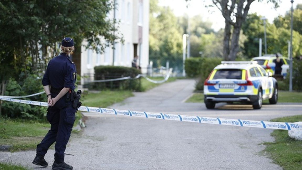 En man hittades på tisdagen skjuten i en lägenhet i Jordbro. Foto: CAISA RASMUSSEN/TT