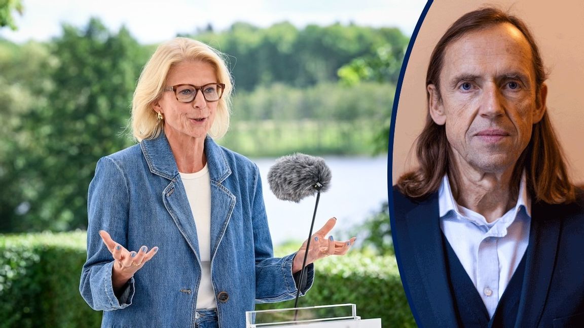 I budgeten för nästa år ska regeringen satsa på att stärka hushållens köpkraft, lovade finansminister Elisabeth Svantesson (M) vid torsdagens pressträff på Harpsund. Foto: Fredrik Sandberg/TT