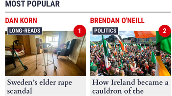 Dan Korns artikel om våldtäkter inom äldreomsorgen i Sverige låg som mest lästa text på brittiska tidningen Spiked i en hel vecka. Kanske fler sådana artiklar krävs för att svenska politiker ska vakna, när ”Sverigebilden” hotas. 